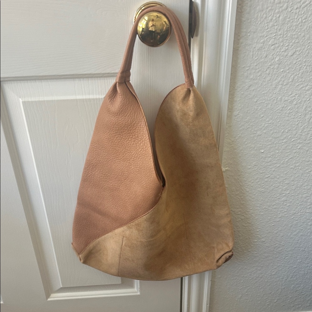Shiraleah Two-Tone Tan Hobo Bag